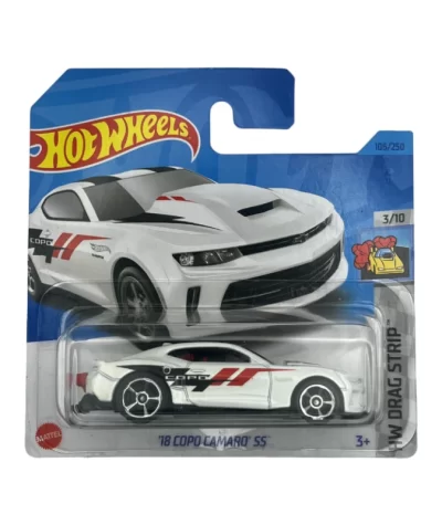 Mașinuță Hot Wheels Chevrolet Copo Camaro SS '18, machetă auto, alb