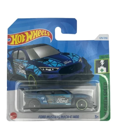 Mașinuță Hot Wheels Ford Mustang Mach-E 1400, machetă auto, albastru, 1:64