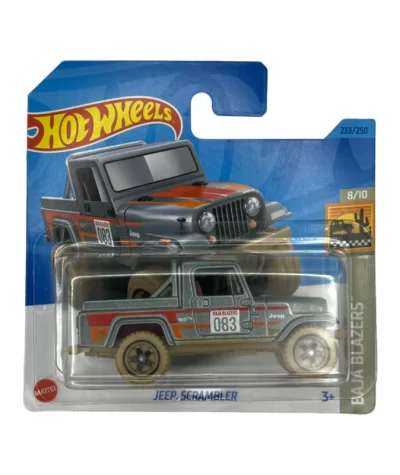 Mașinuță Hot Wheels Jeep Scrambler, machetă auto, gri