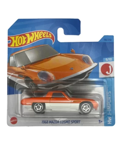 Mașinuță Hot Wheels Mazda Cosmo Sport 1968, machetă auto, portocaliu