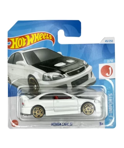 Mașinuță Hot Wheels Honda Civic Si, machetă auto, alb, 1:64