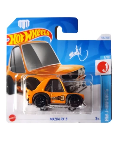 Mașinuță Hot Wheels Mazda RX-3, machetă auto, portocaliu, 1:64