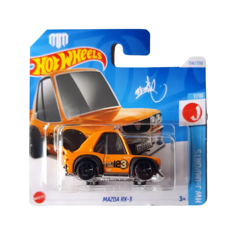 Mașinuță Hot Wheels Mazda RX-3, machetă auto, portocaliu, 1:64 Mașinuță Hot Wheels Mazda RX-3, machetă auto, portocaliu, 1:64