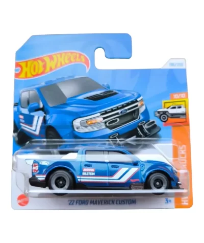 Mașinuță Hot Wheels '22 Ford Maverick Custom, machetă auto, albastru, 1:64