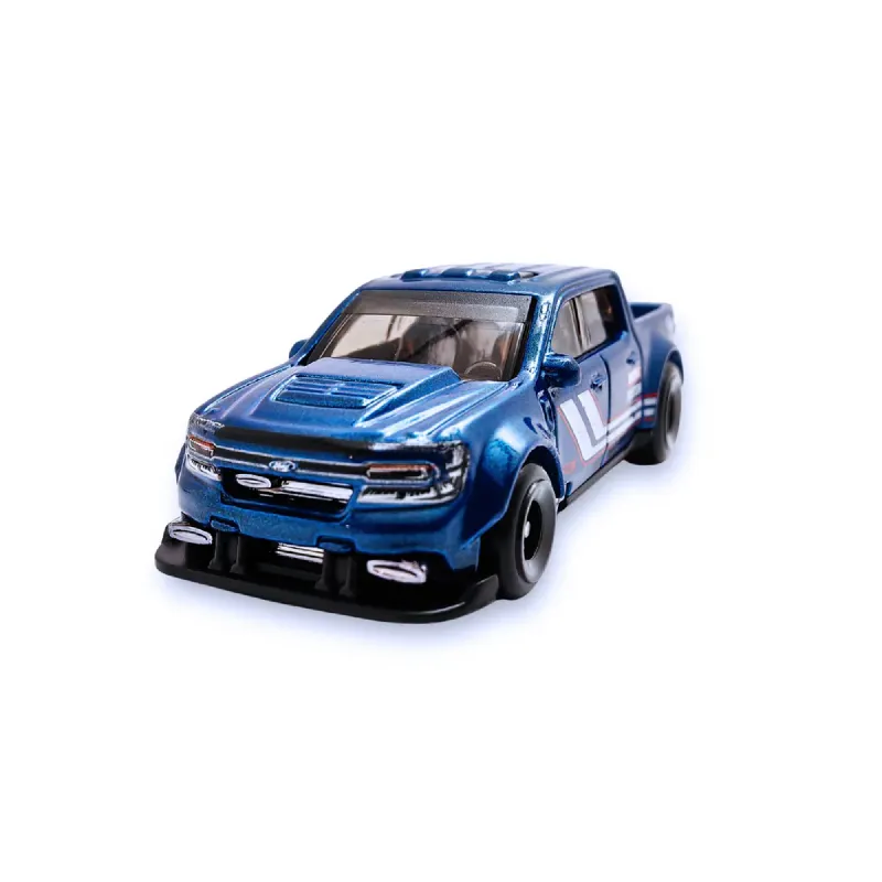 Mașinuță Hot Wheels '22 Ford Maverick Custom, machetă auto, albastru - profil