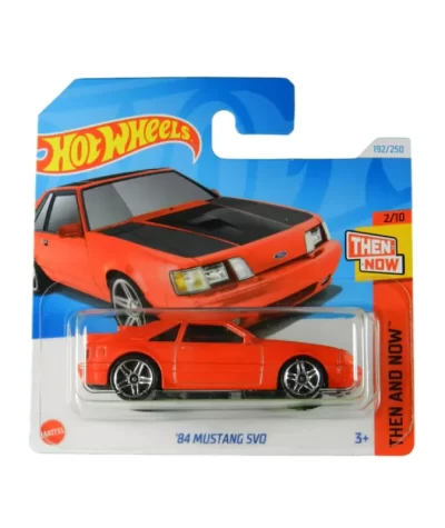 Mașinuță Hot Wheels '84 Mustang SVO, machetă auto, roșu, 1:64