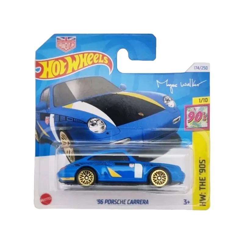 Mașinuță Hot Wheels '96 Porsche Carrera, machetă auto, albastru, 1:64 Mașinuță Hot Wheels '96 Porsche Carrera, machetă auto, albastru, 1:64