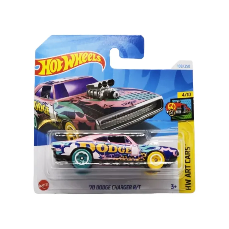 Mașinuță Hot Wheels Dodge Charger R/T '70, machetă auto, multicolor