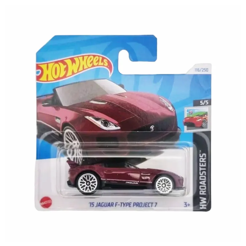 Mașinuță Hot Wheels '15 Jaguar F-Type Project 7, machetă auto, vișiniu, 1:64 Mașinuță Hot Wheels '15 Jaguar F-Type Project 7, machetă auto, vișiniu, 1:64