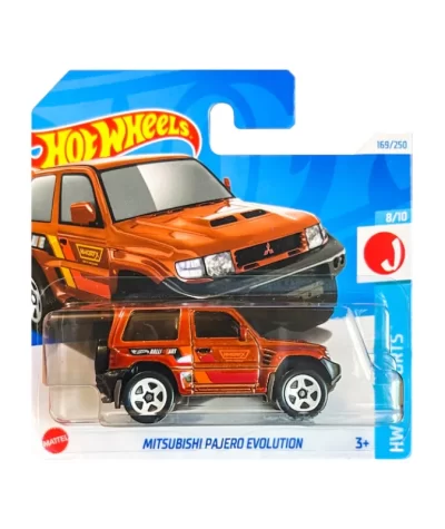 Mașinuță Hot Wheels Mitsubishi Pajero Evolution, machetă auto, portocaliu, 1:64
