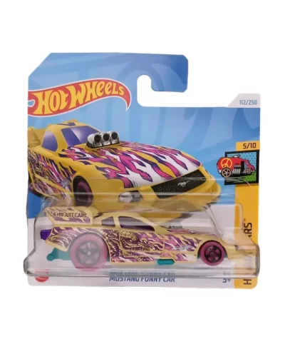 Mașinuță Hot Wheels Mustang Funny Car, machetă auto, multicolor, 1:64
