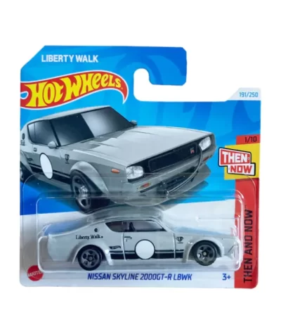 Mașinuță Hot Wheels Nissan Skyline 2000GT-R LBWK, machetă auto, gri, 1:64