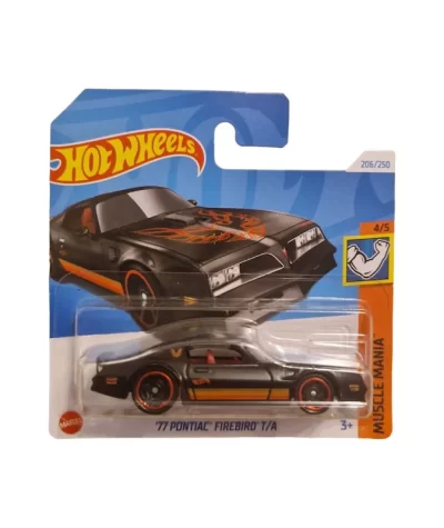 Mașinuță Hot Wheels Pontiac Firebird T/A '77, machetă auto, negru, 1:64