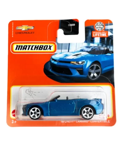 Mașinuță Matchbox Chevy Camaro Convertible '16, albastru, 1:64