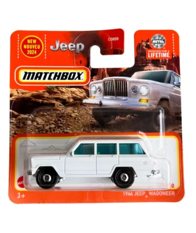 Mașinuță Matchbox Jeep Wagoneer 1964, machetă auto, alb, 1:64