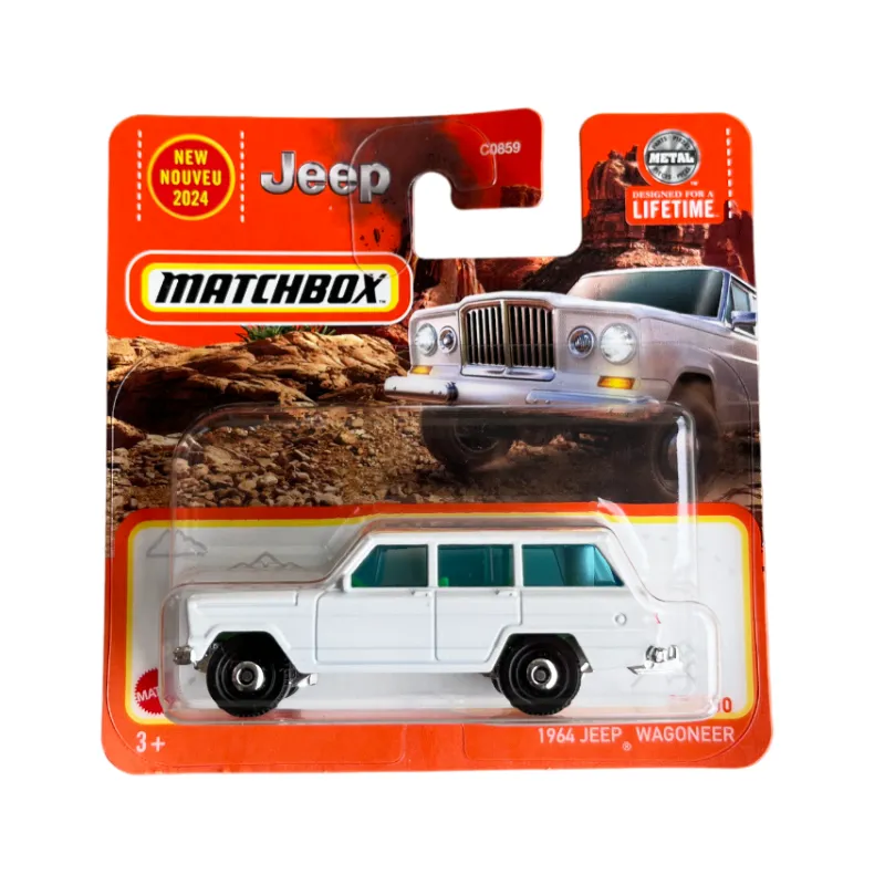 Mașinuță Matchbox Jeep Wagoneer 1964, machetă auto, alb, 1:64 Mașinuță Matchbox Jeep Wagoneer 1964, machetă auto, alb, 1:64