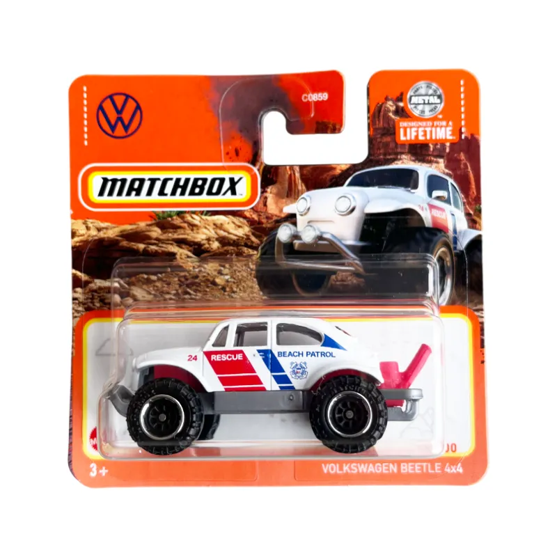 Mașinuță Matchbox Volkswagen Beetle 4x4, machetă auto, alb, 1:64 Mașinuță Matchbox Volkswagen Beetle 4x4, machetă auto, alb, 1:64