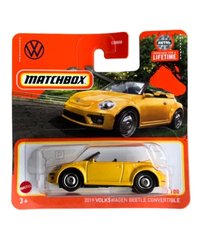 Mașinuță Matchbox Volkswagen Beetle Convertible 2019, galben, 1:64