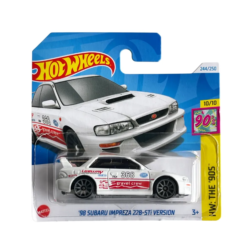 Mașinuță Hot Wheels '98 Subaru Impreza 22B-STi Version, alb, 1:64 Mașinuță Hot Wheels '98 Subaru Impreza 22B-STi Version, alb, 1:64