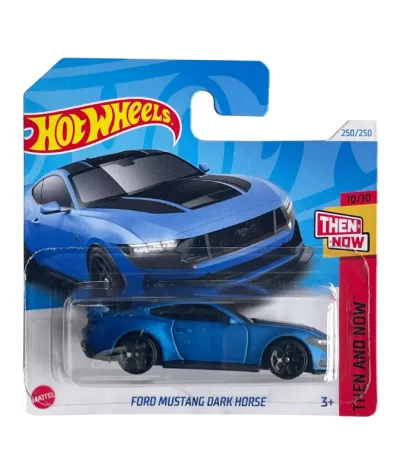 Mașinuță Hot Wheels Ford Mustang Dark Horse, albastru, 1:64