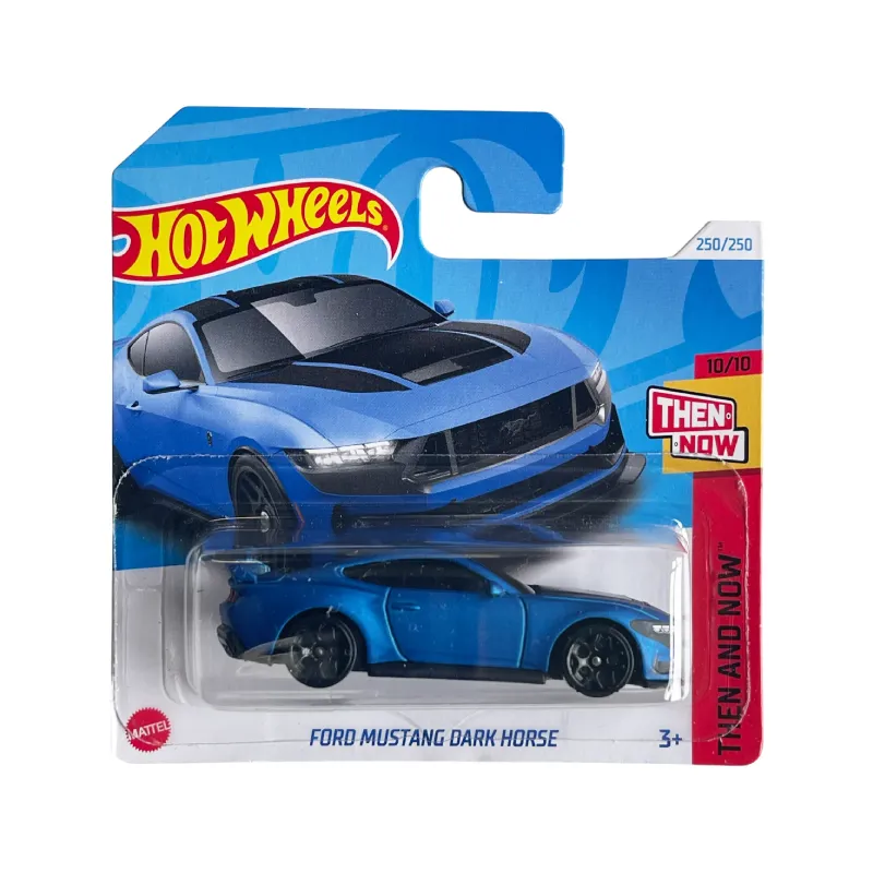 Mașinuță Hot Wheels Ford Mustang Dark Horse, albastru, 1:64 Mașinuță Hot Wheels Ford Mustang Dark Horse, albastru, 1:64