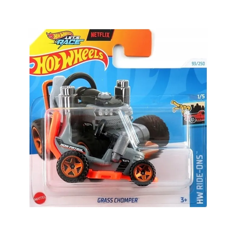 Mașinuță Hot Wheels Grass Chomper, machetă auto, gri, 1:64 Mașinuță Hot Wheels Grass Chomper, machetă auto, gri, 1:64
