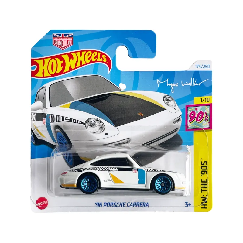 Mașinuță Hot Wheels Porsche Carrera '96, machetă auto, alb, 1:64 Mașinuță Hot Wheels Porsche Carrera '96, machetă auto, alb, 1:64