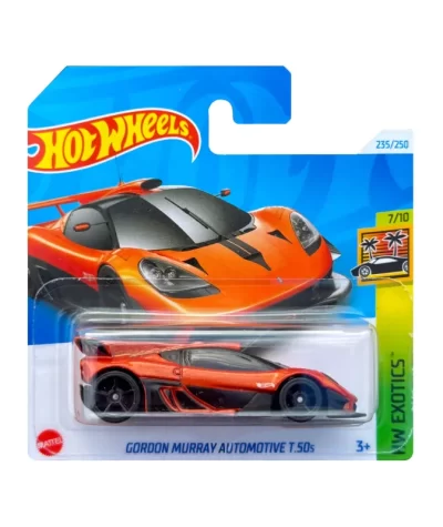 Mașinuță Hot Wheels 2020 Gordon Murray Automotive T.50s, machetă auto, portocaliu, 1:64