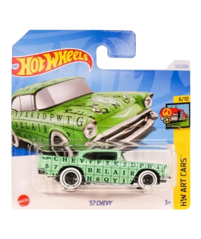 Mașinuță Hot Wheels Chevy ’57, machetă auto, verde, 1:64