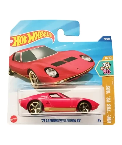 Mașinuță Hot Wheels Lamborghini Miura SV '71, machetă auto, rosu, 1:64