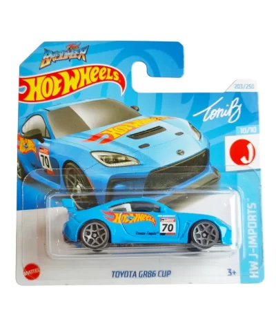Mașinuță Hot Wheels Toyota GR86 CUP, machetă auto, albastru, 1:64