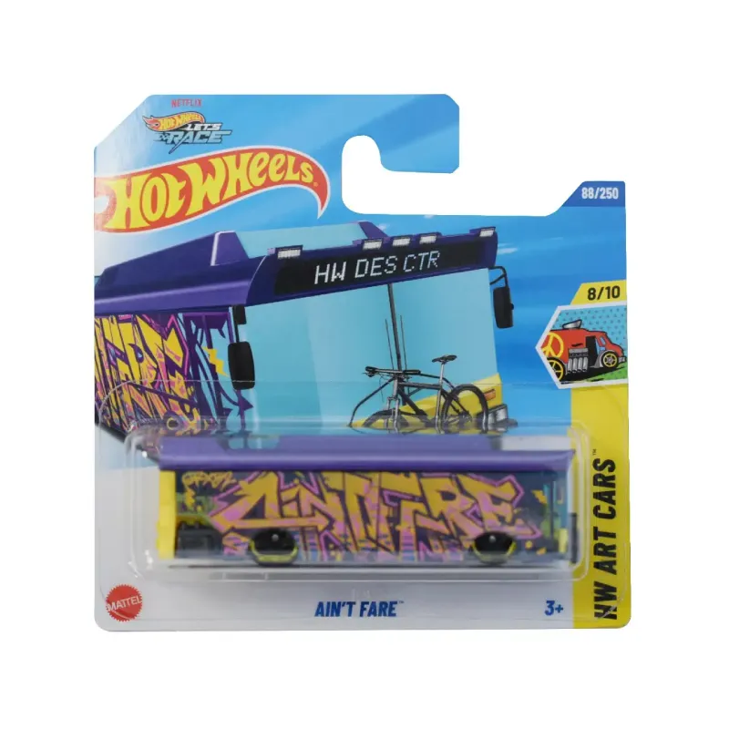 Mașinuță Hot Wheels AIN'T FARE, machetă auto, mov, 1:64 Mașinuță Hot Wheels AIN'T FARE, machetă auto, mov, 1:64