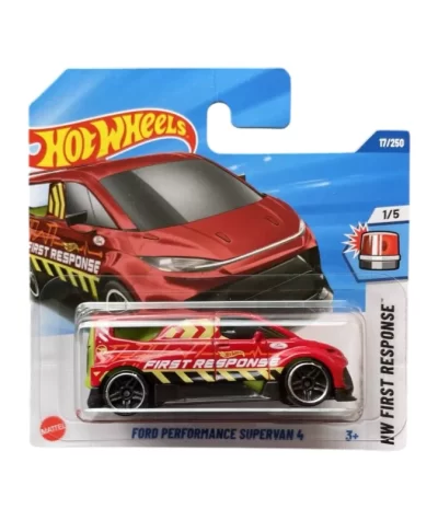 Mașinuță Hot Wheels Ford Performance Supervan 4 - Treasure Hunt, machetă auto, rosu, 1:64