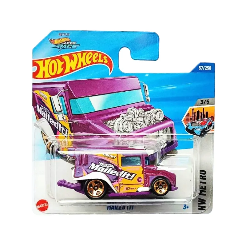 Mașinuță Hot Wheels Mailed It! – Treasure Hunt, machetă auto, mov, 1:64 Mașinuță Hot Wheels Mailed It! – Treasure Hunt, machetă auto, mov, 1:64