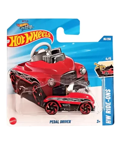 Mașinuță Hot Wheels Pedal Driver - Treasure Hunt, macheta auto, rosu, 1:64