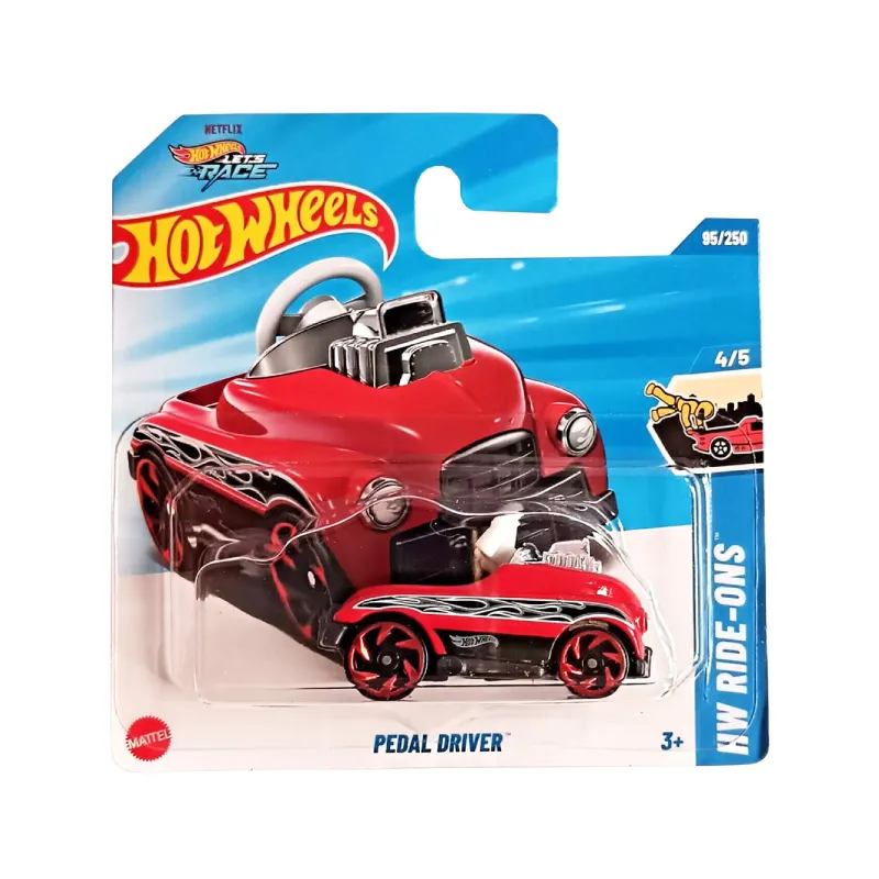 Mașinuță Hot Wheels Pedal Driver - Treasure Hunt, macheta auto, rosu, 1:64 Mașinuță Hot Wheels Pedal Driver - Treasure Hunt, macheta auto, rosu, 1:64