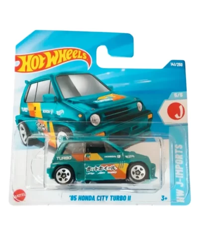Mașinuță Hot Wheels '85 Honda City Turbo II - Treasure Hunt, machetă auto, verde, 1:64