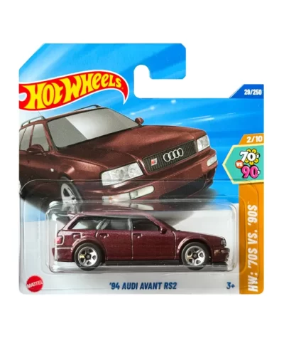 Mașinuță Hot Wheels Audi Avant RS2 ’94, machetă auto, maro, 1:64
