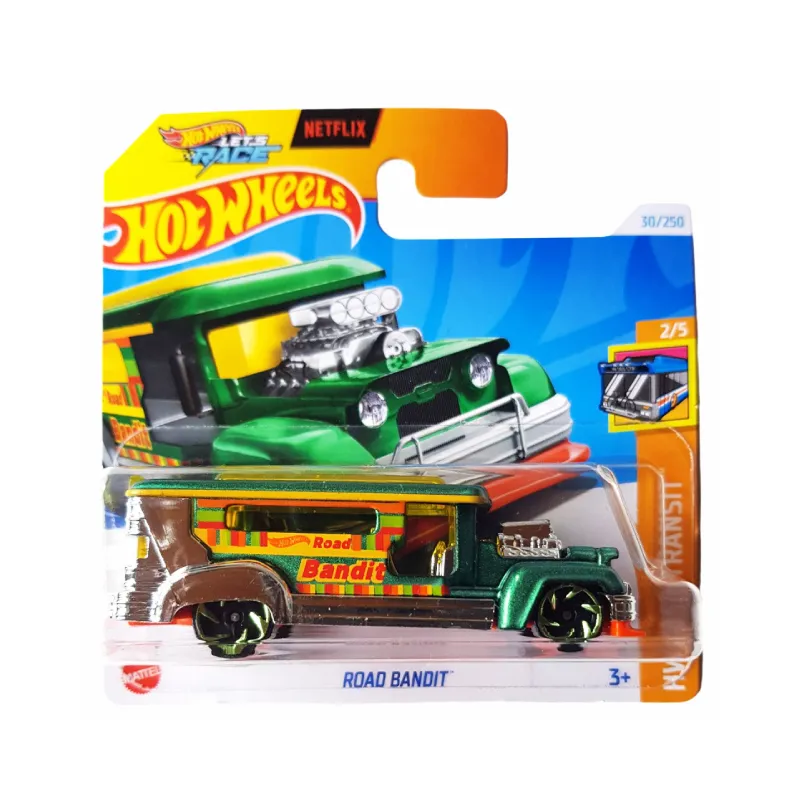 Mașinuță Hot Wheels Road Bandit, machetă auto, verde, 1:64 Mașinuță Hot Wheels Road Bandit, machetă auto, verde, 1:64