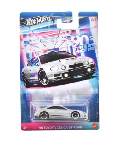 Mașinuță Hot Wheels Toyota Celica GT-Four '95, machetă auto, gri, 1:64