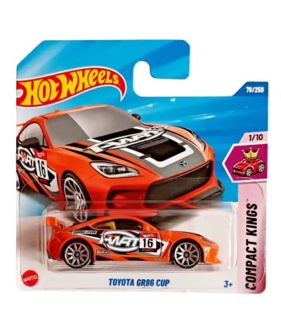 Mașinuță Hot Wheels Toyota GR86 Cup, macheta auto, portocaliu, 1:64