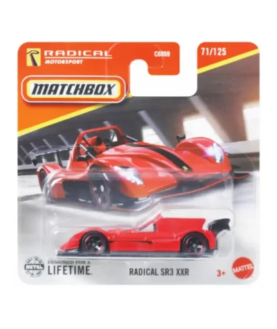 Mașinuță Matchbox Radical SR3 XXR, machetă auto, rosu, 1:64