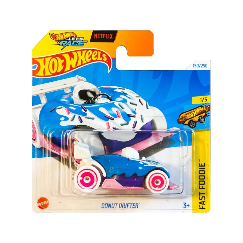 Mașinuță Hot Wheels Donut Drifter – model 2024, multicolor, 1:64 Mașinuță Hot Wheels Donut Drifter – model 2024, multicolor, 1:64