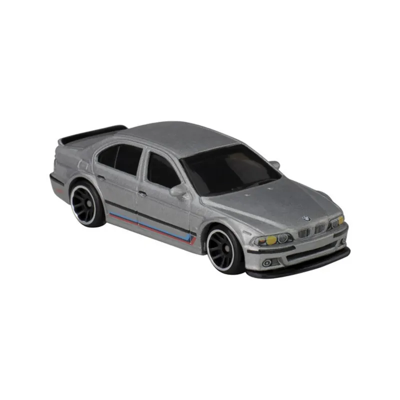 Mașinuță Hot Wheels BMW M5 2001, gri, scara 1:64, profil
