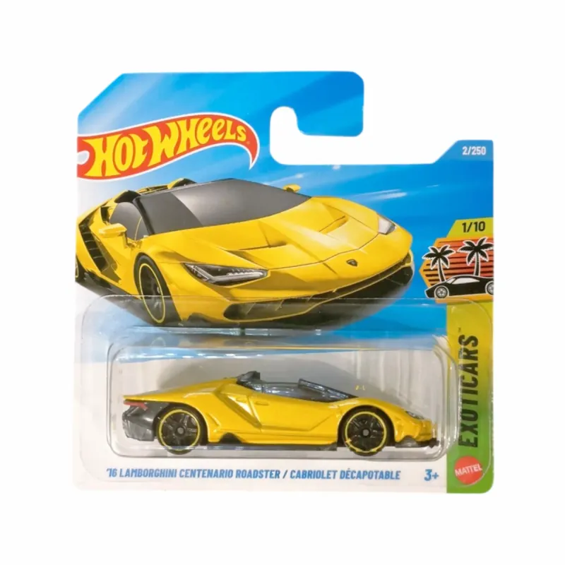 Mașinuță Hot Wheels, Lamborghini Centenario Roadster '16, galben