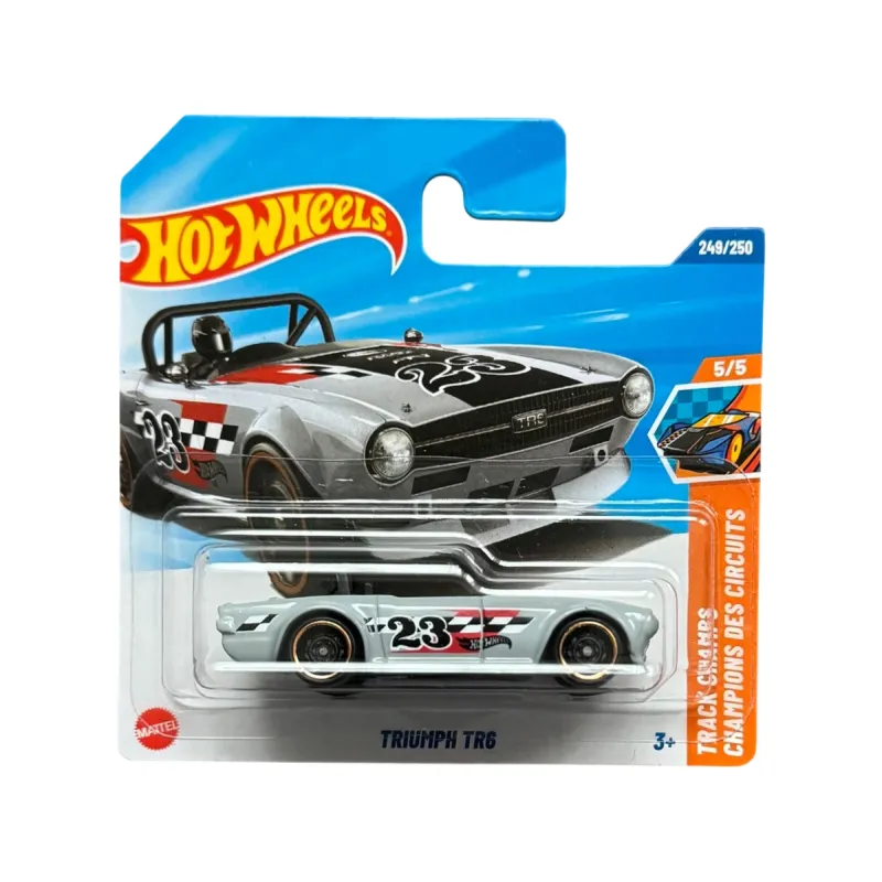 Macheta auto Hot Wheels, Triumph TR6 - Treasure Hunt, gri, scara 1:64 Macheta auto Hot Wheels, Triumph TR6 - Treasure Hunt, gri, scara 1:64