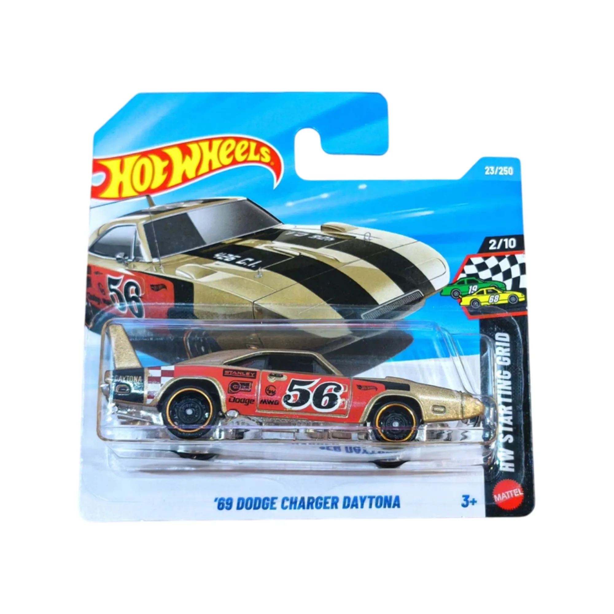 Mașinuță Hot Wheels, Dodge Charger Daytona '69, auriu, scara 1:64 Mașinuță Hot Wheels, Dodge Charger Daytona '69, auriu, scara 1:64