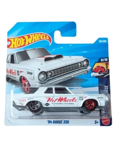 Machetă auto Hot Wheels, '64 Dodge 330, alb, 1:64 – model 2026