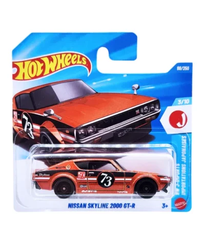Machetă auto Hot Wheels, Nissan Skyline 2000 GT-R, portocaliu, 1:64 – model 2026