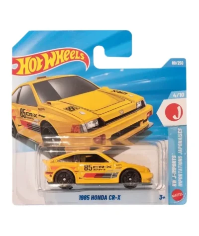 Mașinuță Hot Wheels, Honda CR-X 1985, galben, 1:64 - model 2026
